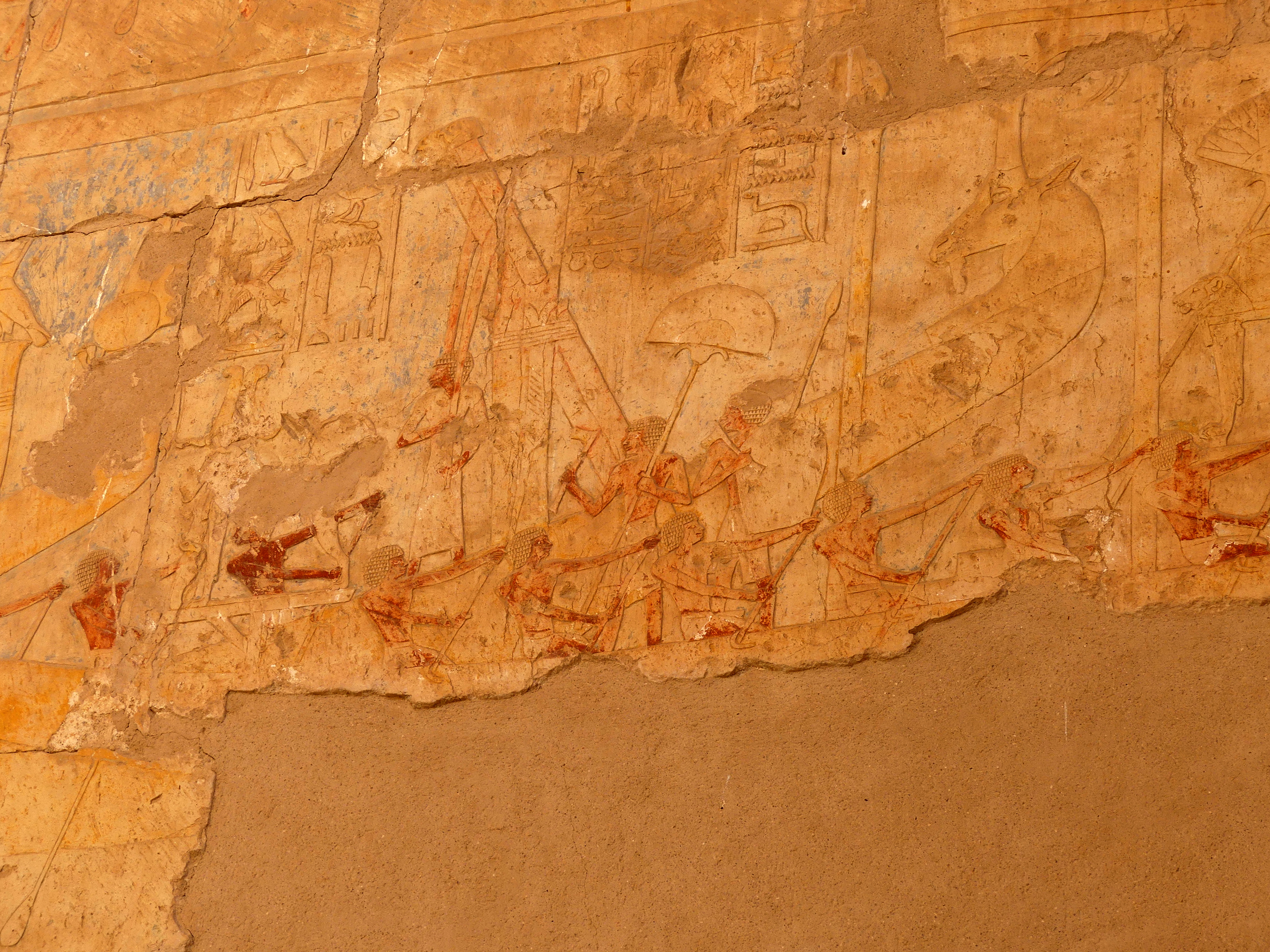 oarsmen on wall