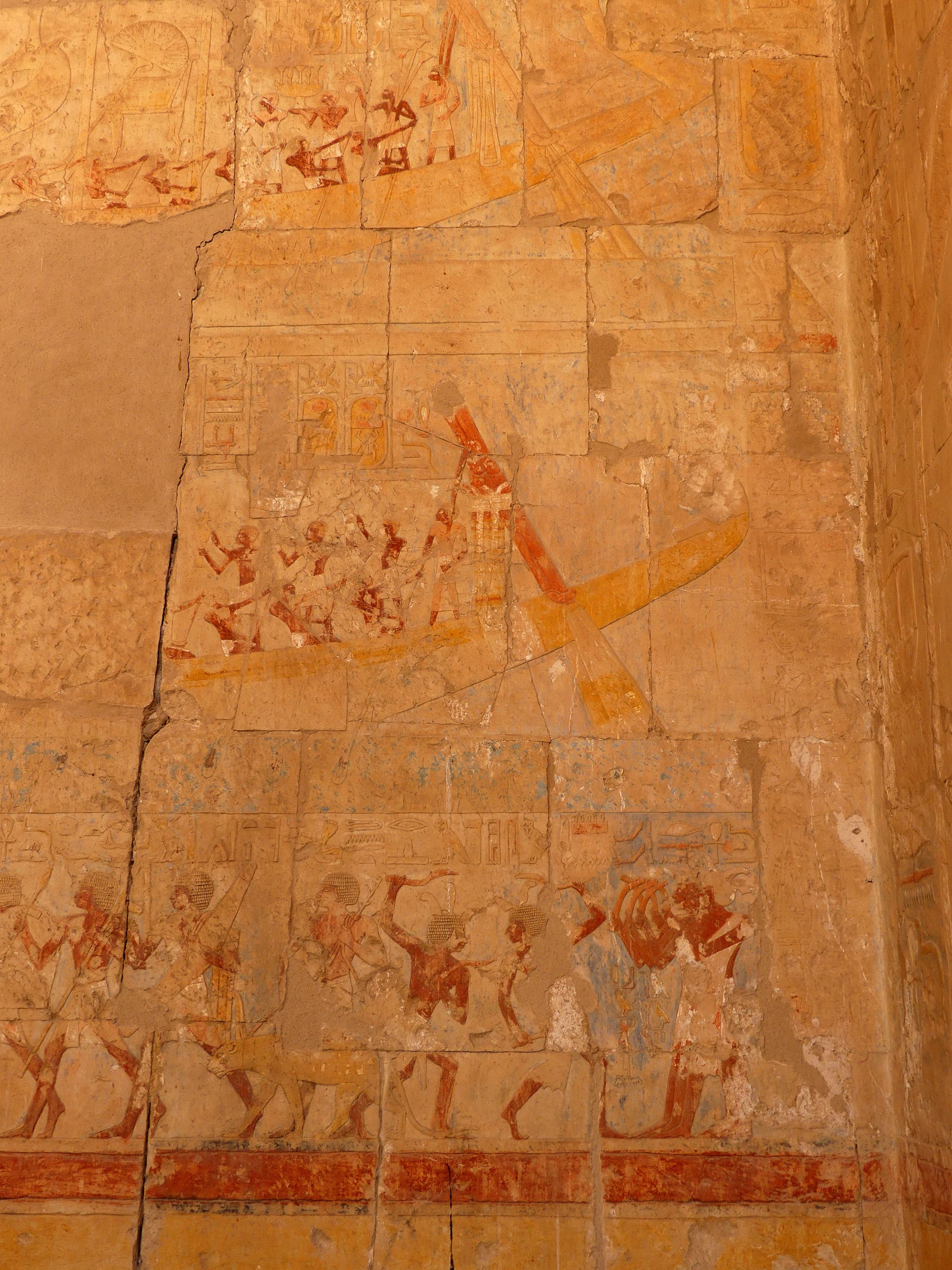 people on wall