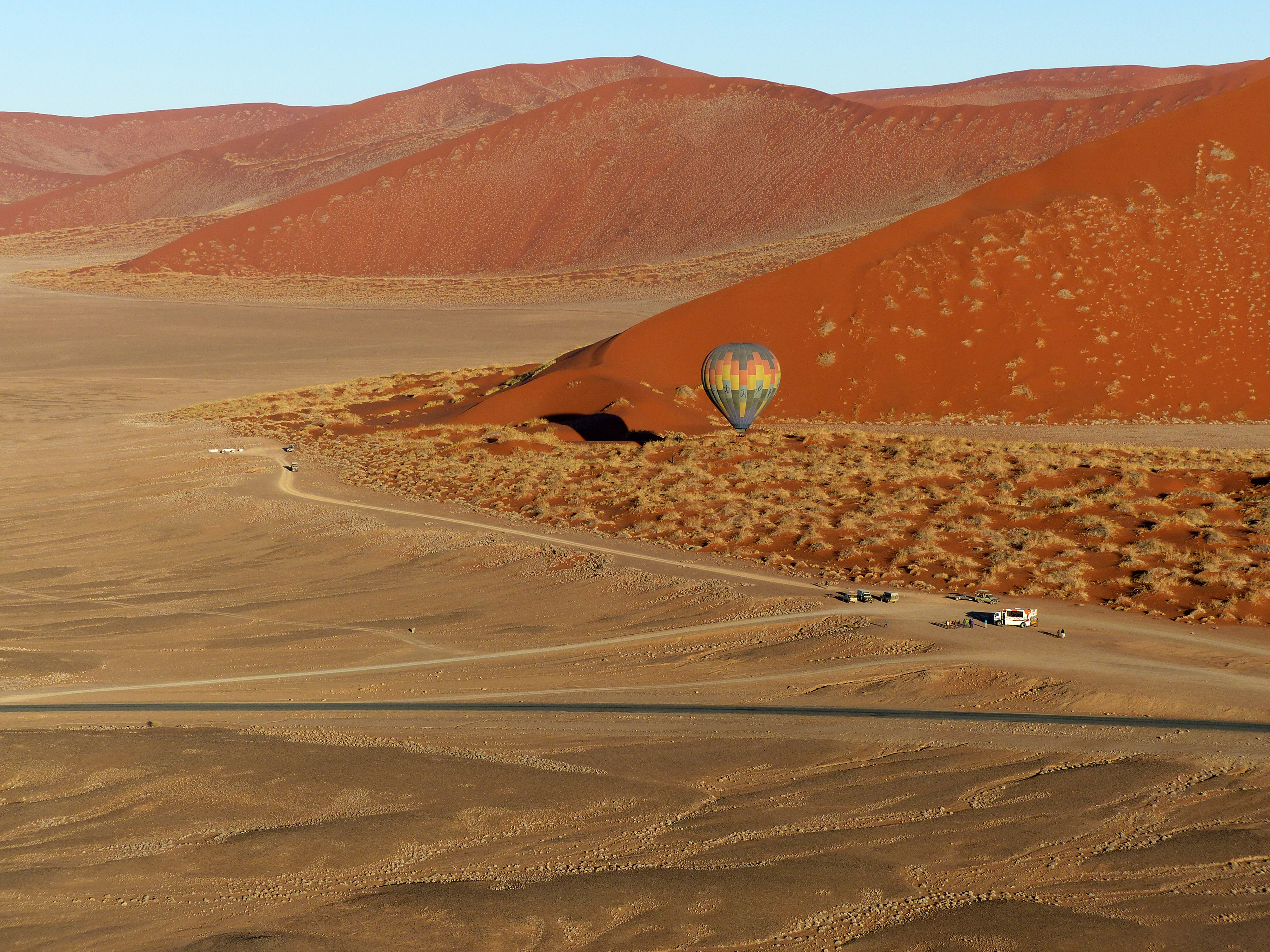 dunes, balloon and road