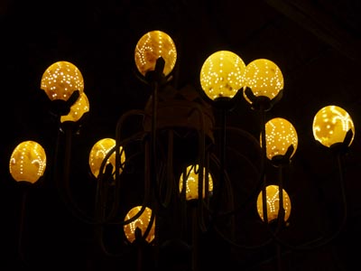 ostrich egg chandelier